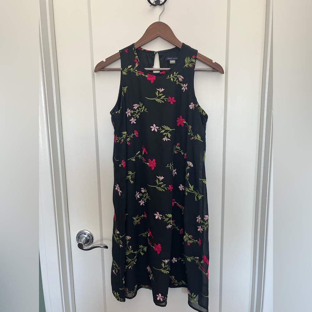 Tommy Hilfiger Sleeveless Shift Embroidered Flower Dress